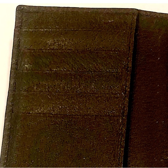 M GUCCI MONOGRAM Leather Canvas Agenda Binder Passport Holder Credit Card Wallet - Picture 13 of 17